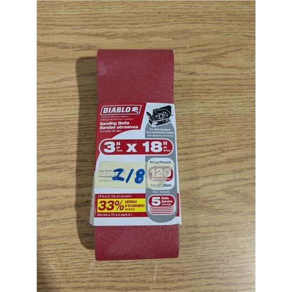 NEW Sanding Belts 3” x 18”
