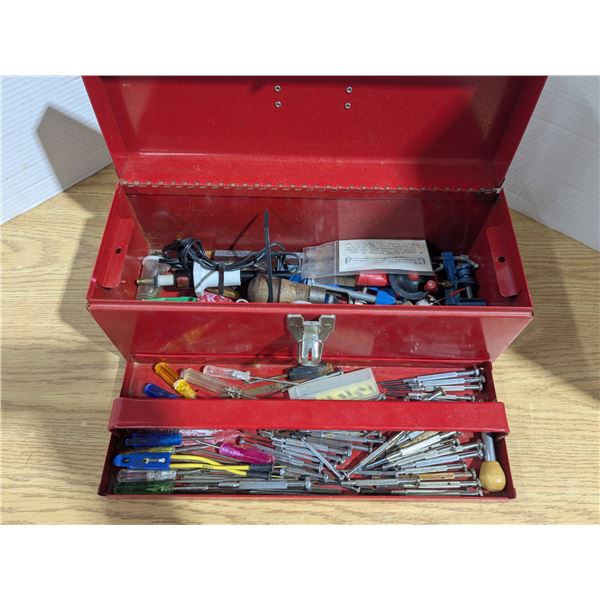 Toolbox w/ Assorted Tools – Precision Screwdrivers etc.