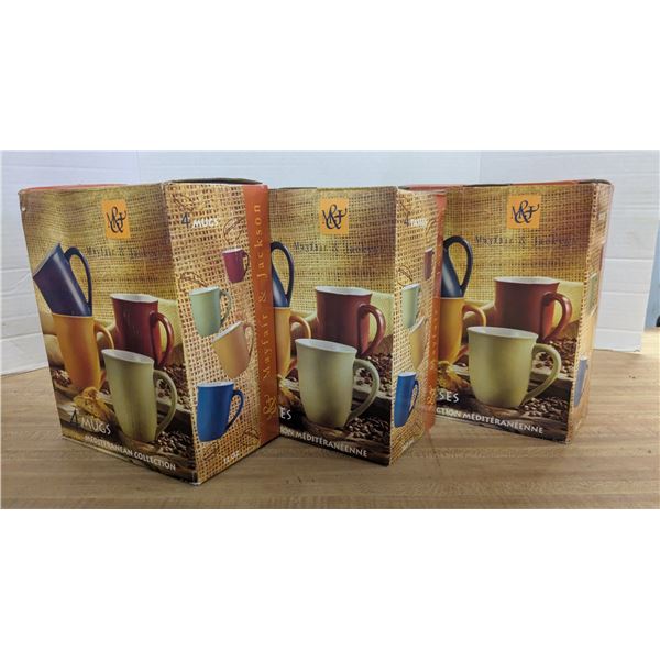 (3) 4-Pack Mayfair and Jackson Mug Sets