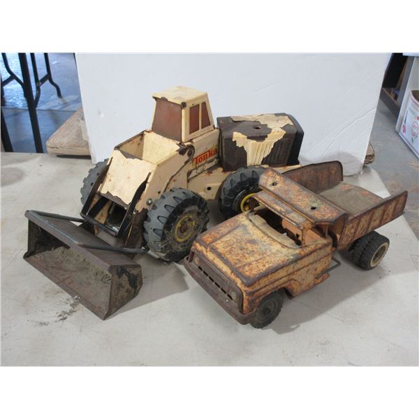 Vintage Tonka Front Loader & Vintage Dump Truck