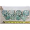 Image 2 : (4) Vintage Blue Coloured Canning Jars (One Jar is Chipped)