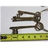 Image 2 : Brass Keys on Ring, Hanging Key Holder