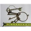 Image 3 : Brass Keys on Ring, Hanging Key Holder