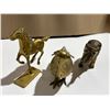 Image 3 : (3) Brass Animal Figurines (Horse, Elephant, Pheasant) -2.25kg total