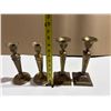 Image 1 : (2) Pair of Brass Candle Holders - 2.8kg total