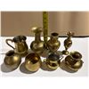 Image 1 : Lot of Mini Brass Vases, Jugs, etc. – 2.6kg total