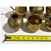 Image 3 : Lot of Mini Brass Vases, Jugs, etc. – 2.6kg total