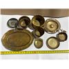 Image 1 : Lot of Brass Plates and Bowls – 2.25kg total