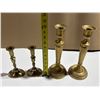 Image 1 : (2) Pairs of Brass Candle Sticks – 2.75kg total
