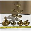 Image 1 : Lot of Brass Candle Holders etc. – 1.85kg total