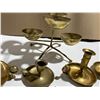 Image 6 : Lot of Brass Candle Holders etc. – 1.85kg total