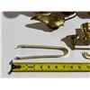 Image 3 : Assorted Brass Item Lot inc. Candle Snuffer, Sugar Tongs, etc. – 1.95kg
