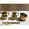 Image 5 : Assorted Brass Item Lot inc. Candle Snuffer, Sugar Tongs, etc. – 1.95kg