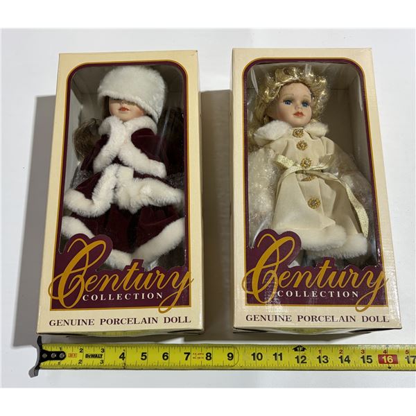 (2) Century Collection Genuine Porcelain Dolls in Original Box