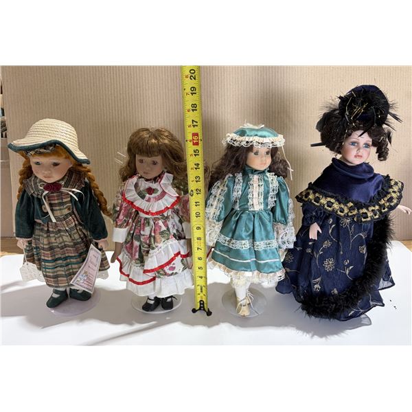 (4) Vintage Porcelain Dolls