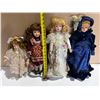 Image 1 : (4) Vintage Porcelain Dolls