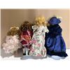 Image 4 : (4) Vintage Porcelain Dolls
