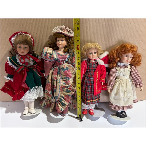 (4) Vintage Porcelain Dolls
