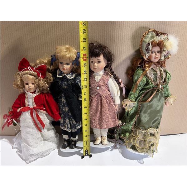 (4) Vintage Porcelain Dolls