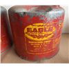 Image 4 : Pair of Vintage Eagle 5-Gallon Galvanized Safety Gas Cans
