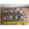 Image 2 : Lot of Vintage Glass Dairy Bottles w/ Metal Carry Tray