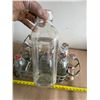 Image 3 : Lot of Vintage Glass Dairy Bottles w/ Metal Carry Tray