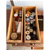 Image 3 : Singer Sewing Machine Table w/ Sewing Supplies - 30”H x 34”L x 16”W **Sew