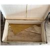 Image 6 : Vintage Flat-Top Canvas & Wood Steamer Trunk – 13.5”H x 35.5”L x 19.5[x=#