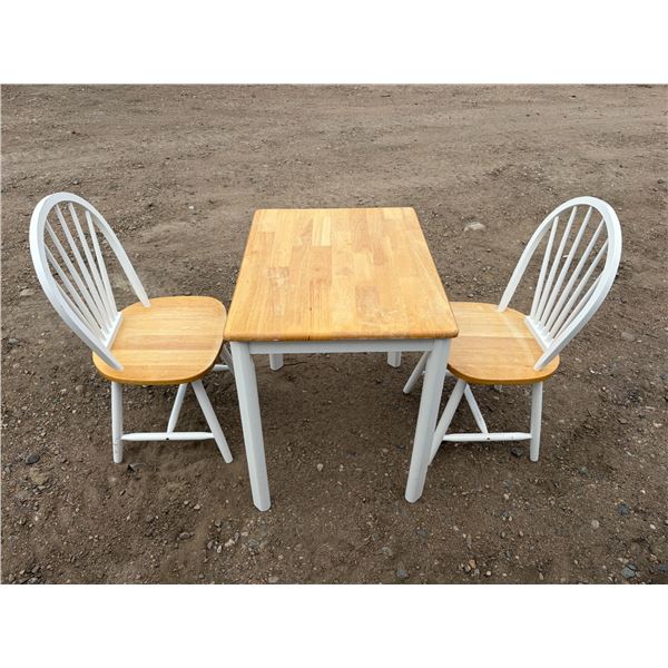 Small Kitchen Table Set - Table (29”H x 32”L x 23.5”W) & (2) Chairs (36[x