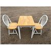 Image 1 : Small Kitchen Table Set - Table (29”H x 32”L x 23.5”W) & (2) Chairs (36[x