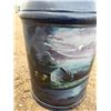 Image 2 : Painted Metal Cream Can