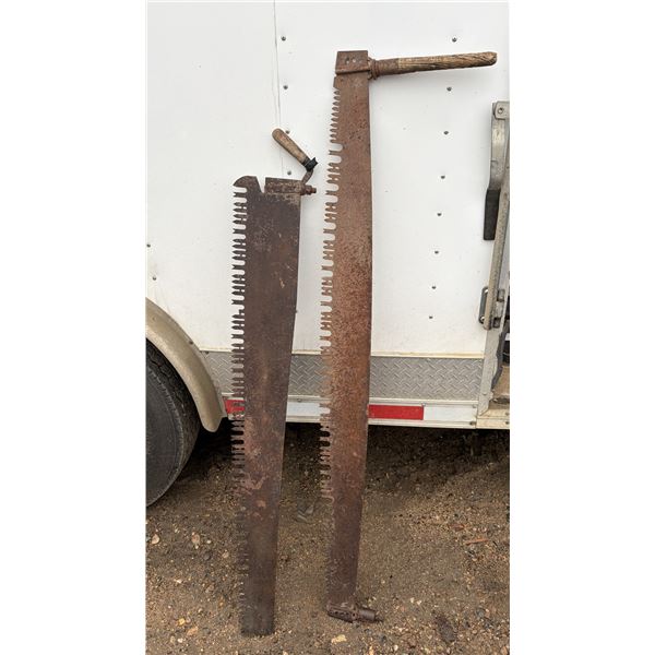 (2) Vintage/Antique Logging Saws