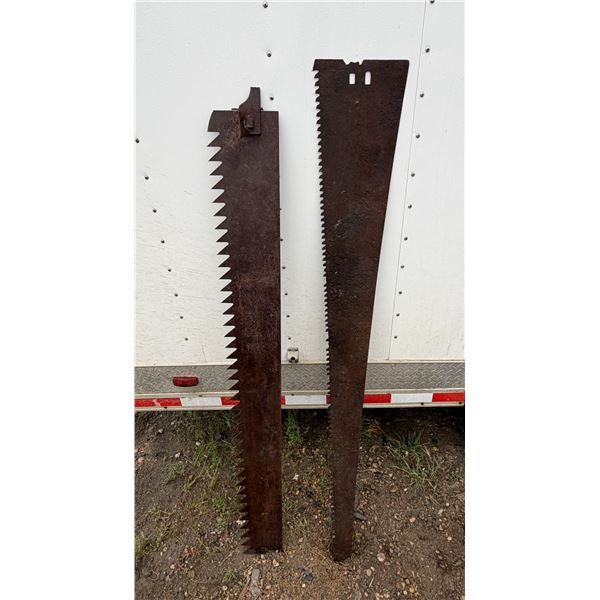 (2) Vintage Logging Saw Blades, 52.5”
