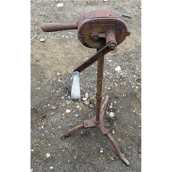 Antique Stewart Clipper Hand-Crank Sheep Shearing Machine Frame
