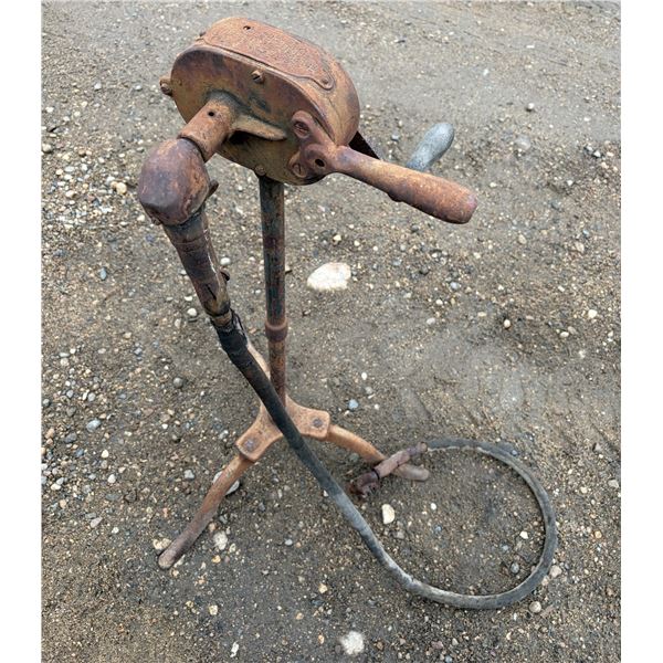 Antique Stewart Clipper Hand-Crank Sheep Shearing Machine with Drive Shaft