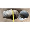 Image 2 : Vintage Galvanized Metal Coal Scuttle Bucket & Cylinder