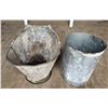 Image 3 : Vintage Galvanized Metal Coal Scuttle Bucket & Cylinder