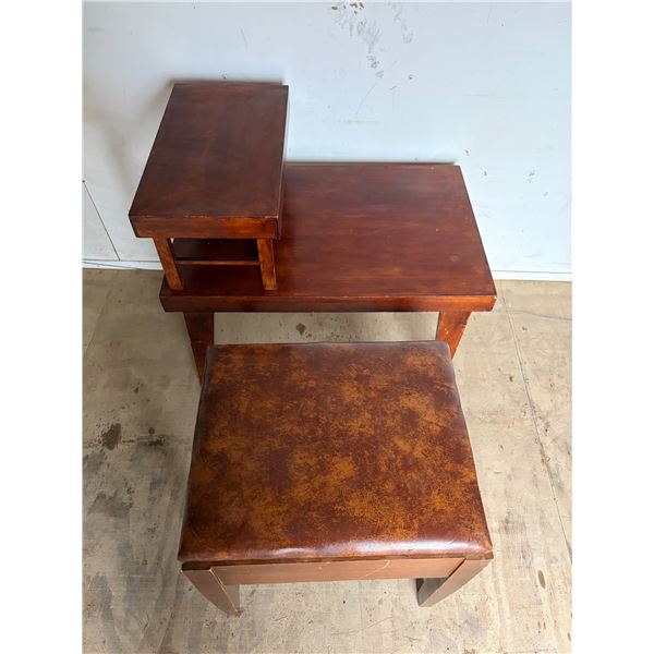 Vintage Table & Stool