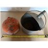 Image 3 : Galvanized Bucket & Red Metal Gas Can