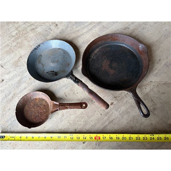 (3) Metal Cook Pans