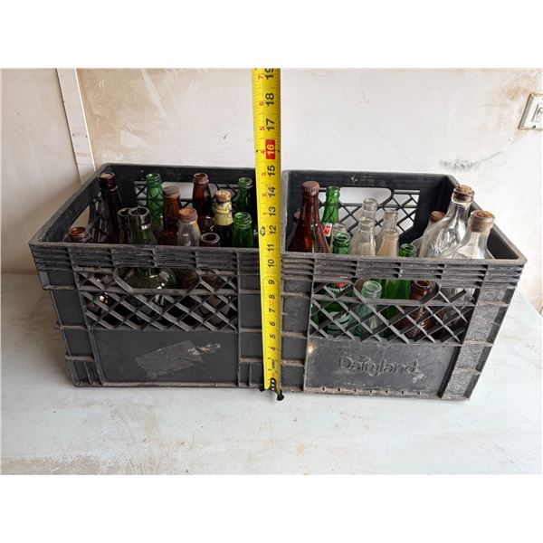 (2) Milkcrates of Asst. Glassware