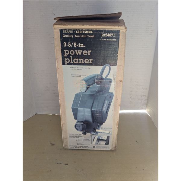 Vintage Craftsman power planer, with original packaging