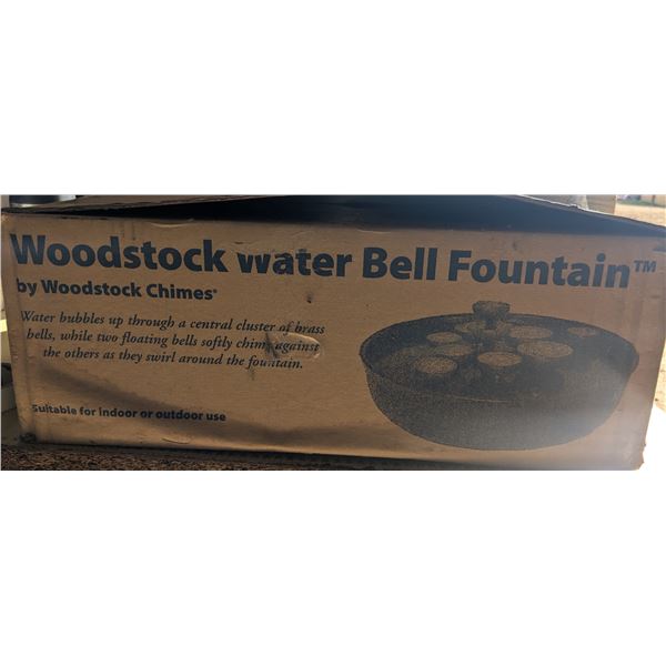 "Woodstock" water bell fountain, with original packaging