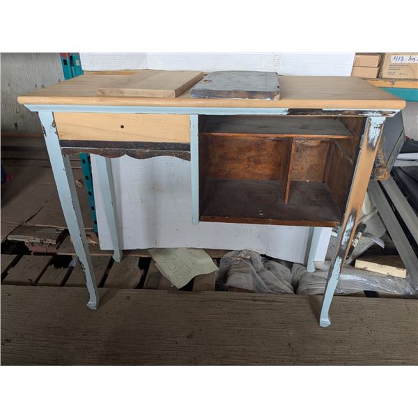 Vintage wooden desk, partially restored, 36x15x30"