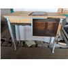Image 1 : Vintage wooden desk, partially restored, 36x15x30"