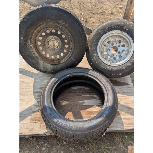 Tires and rims. P235/75R15-aluminum 5 bolt, P265/70R17-steel 6 bolt, 255/55R20-Brand new rubber only