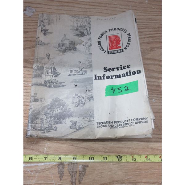 Lauson Power Products Peerless Service Information Booklets (Tecumsoh)