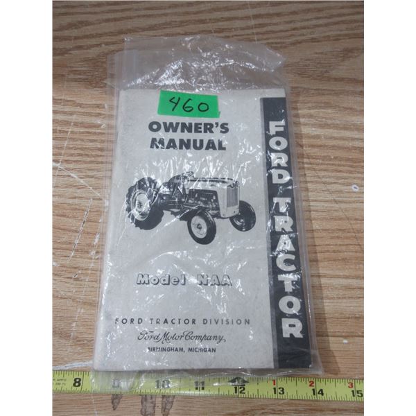 Ford Tractor Model NAA Owners Manual 1954