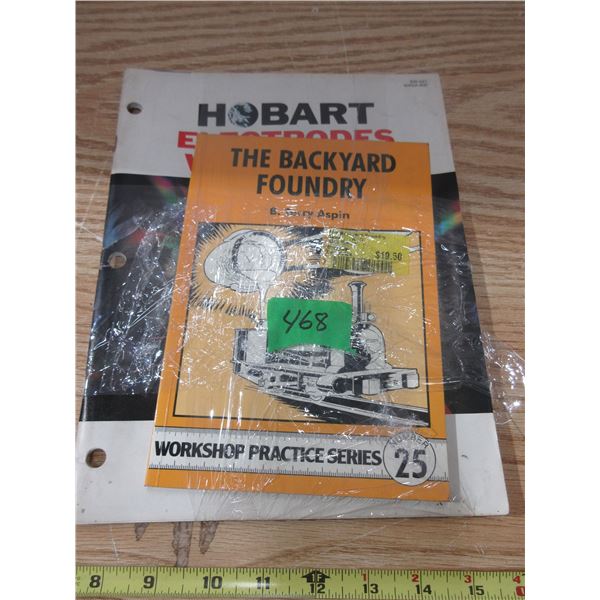 (1) HoBart Electrodes Wire Flux Book and (1) The BackyardFounding Book