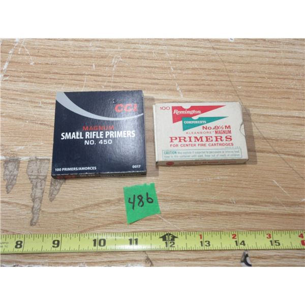 (35) No 91/2 Magnun Primers (100) Magum Smalll Rifle Primers Full Box